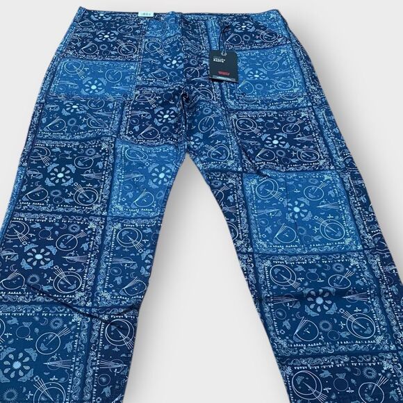 Levi's Bandana Printed Chore/Utilty Stretch Pants Urban Outfitters size 42x30 - Picture 2 of 12